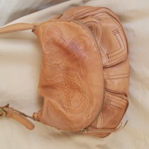 Lucky Brand Leather Stash Dune Ramblin' Rose Shoulder Handbag